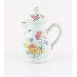 Property of a lady - an 18th century Chinese famille rose exportware baluster cream jug & cover,