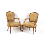 Property of a gentleman - a pair of late 19th / early 20th century French Louis XV style carved