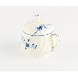 Property of a lady - a collection of early porcelain - a Chantilly blue & white custard cup & cover,