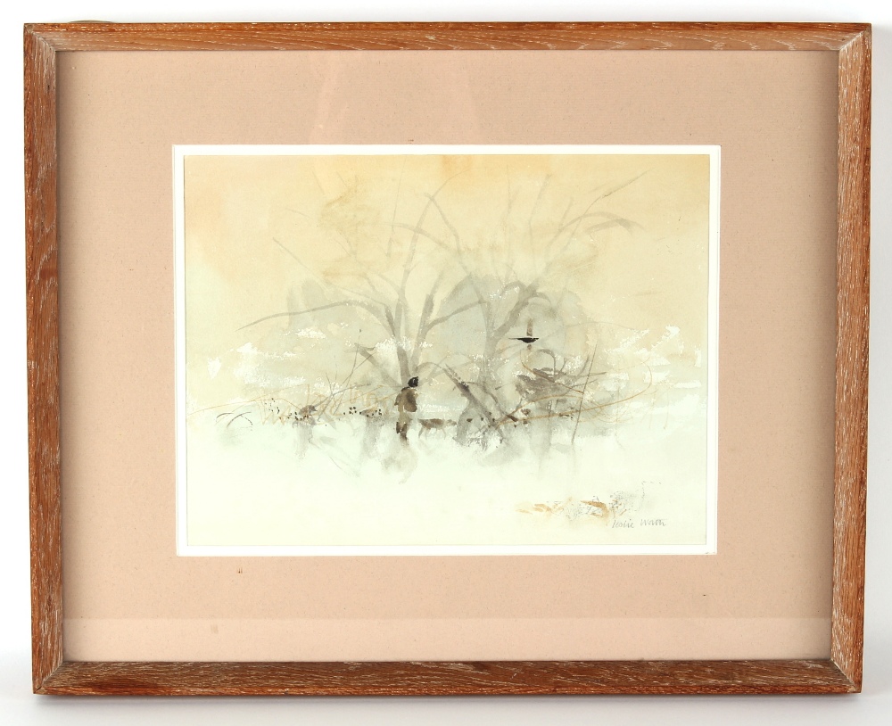 Property of a deceased estate - Leslie Worth (1923-2009) - 'AN EVENING STROLL' - watercolour, 9 by