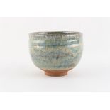 Property of a lady - a Japanese pottery chawan by Miyamoto Masafumi (b.1946), signed, 3.35ins. (8.