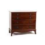 Property of a gentleman - an early 19th century George III/IV mahogany chest of four long