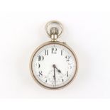 The Henry & Tricia Byrom Collection - a nickel cased Goliath pocket watch, keyless wind, 68mm