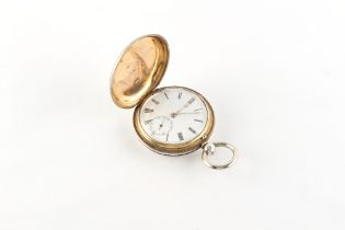 The Henry & Tricia Byrom Collection - a mid 19th century silver hunter cased pocket watch, with gilt