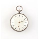 The Henry & Tricia Byrom Collection - a mid 19th century silver open faced pocket watch, the fusee
