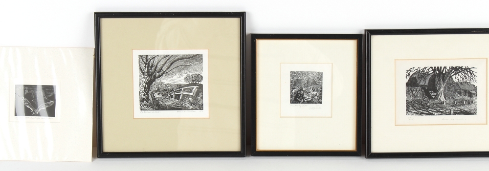 Property of a gentleman of title - a group of seven framed wood engravings, the artists including - Image 4 of 4