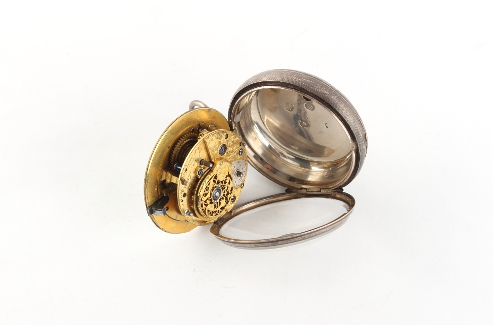 The Henry & Tricia Byrom Collection - a mid 19th century silver open faced pocket watch, the fusee - Image 2 of 3