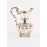 Property of a lady - a Victorian silver milk jug, with ivory insulating rings to handle, Samuel