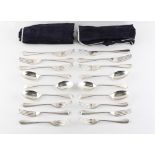 Property of a lady - an early 20th century silver Old English pattern 18-piece cutlery set, for