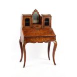 Property of a deceased estate - a Victorian gilt metal mounted burr walnut & marquetry inlaid