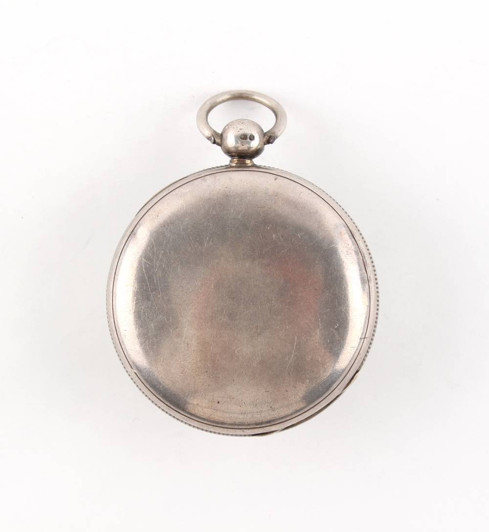 The Henry & Tricia Byrom Collection - a George IV silver open faced pocket watch, the fusee movement - Image 3 of 3