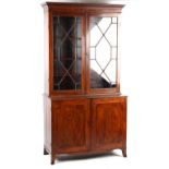 Property of a lady - a George III mahogany chiffonier bookcase, with dentil cornice, 47.4ins. (120.