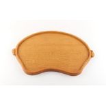 Property of a deceased estate - Robert 'Mouseman' Thompson of Kilburn - an English oak tea tray,