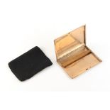 Property of a gentleman - an early 20th century Asprey 9ct gold cigarette case, slide opening,