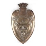 Property of a gentleman - naval interest - 1911 Watts Naval School silver shield, presented by Sir