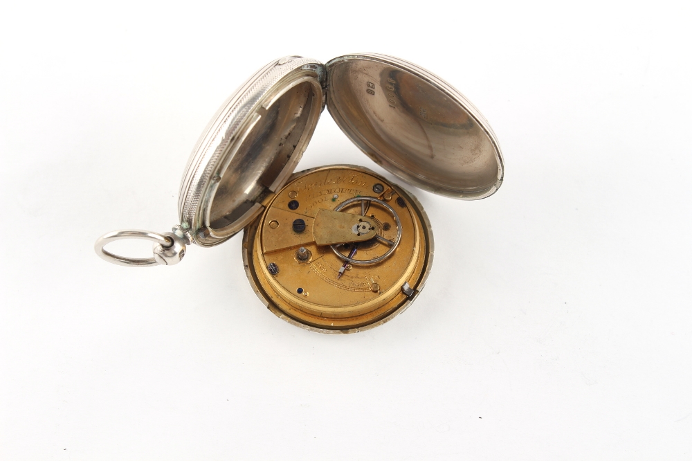 The Henry & Tricia Byrom Collection - a Victorian silver hunter cased pocket watch, the movement - Image 3 of 4