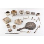 Property of a lady - a quantity of assorted silver & silver mounted items including a pair of silver