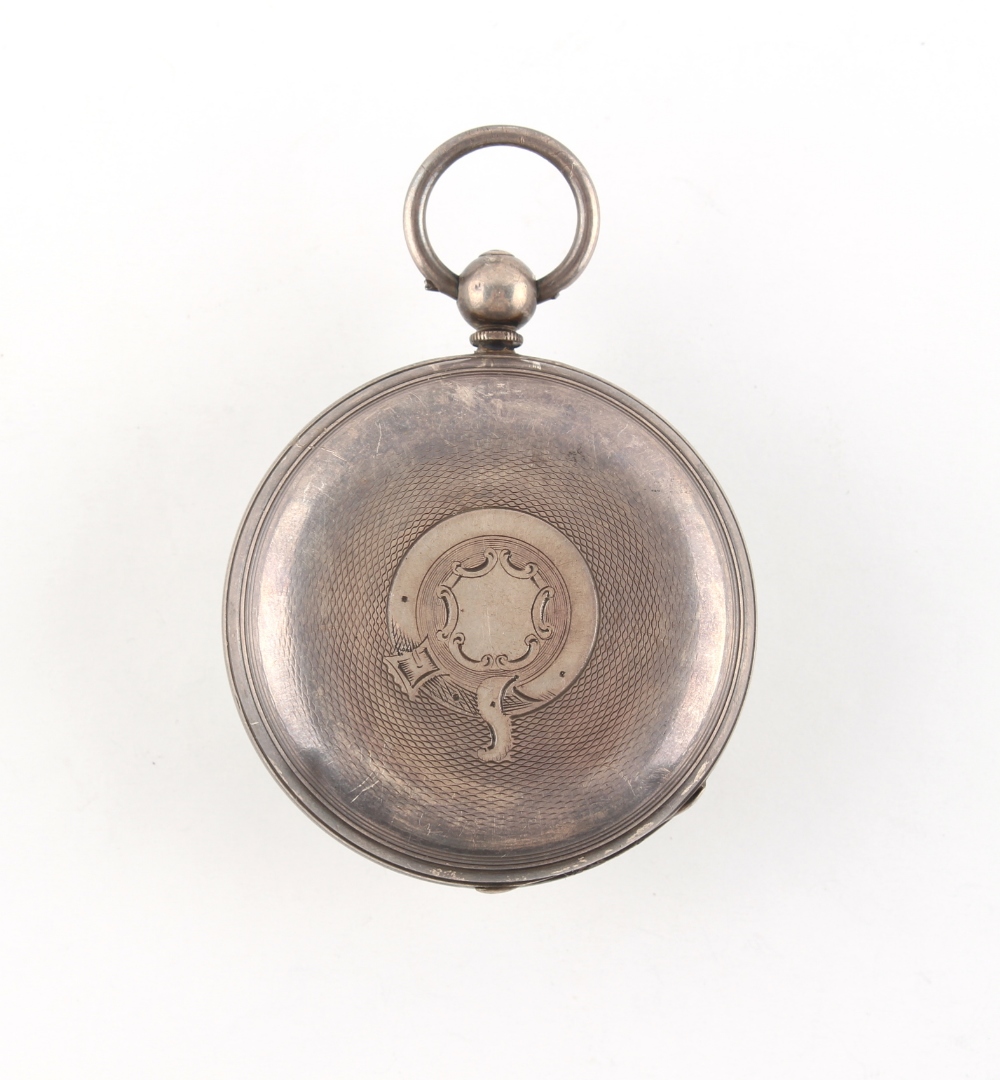 The Henry & Tricia Byrom Collection - a mid 19th century silver open faced pocket watch, the fusee - Image 3 of 3
