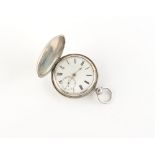 The Henry & Tricia Byrom Collection - a Victorian silver hunter cased pocket watch, the movement
