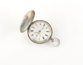 The Henry & Tricia Byrom Collection - a Victorian silver hunter cased pocket watch, the movement