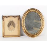 Property of a lady - an Edwardian gilt framed portrait photograph of a girl, 10.8 by 8.9ins. (27.4