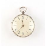 The Henry & Tricia Byrom Collection - a mid 19th century silver open faced pocket watch, the fusee