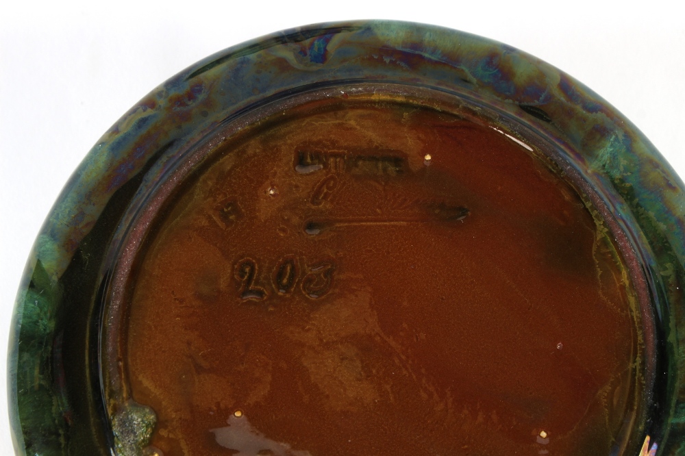 Property of a deceased estate - Dr. Christopher Dresser for Linthorpe Pottery - a shallow bowl, - Image 3 of 3