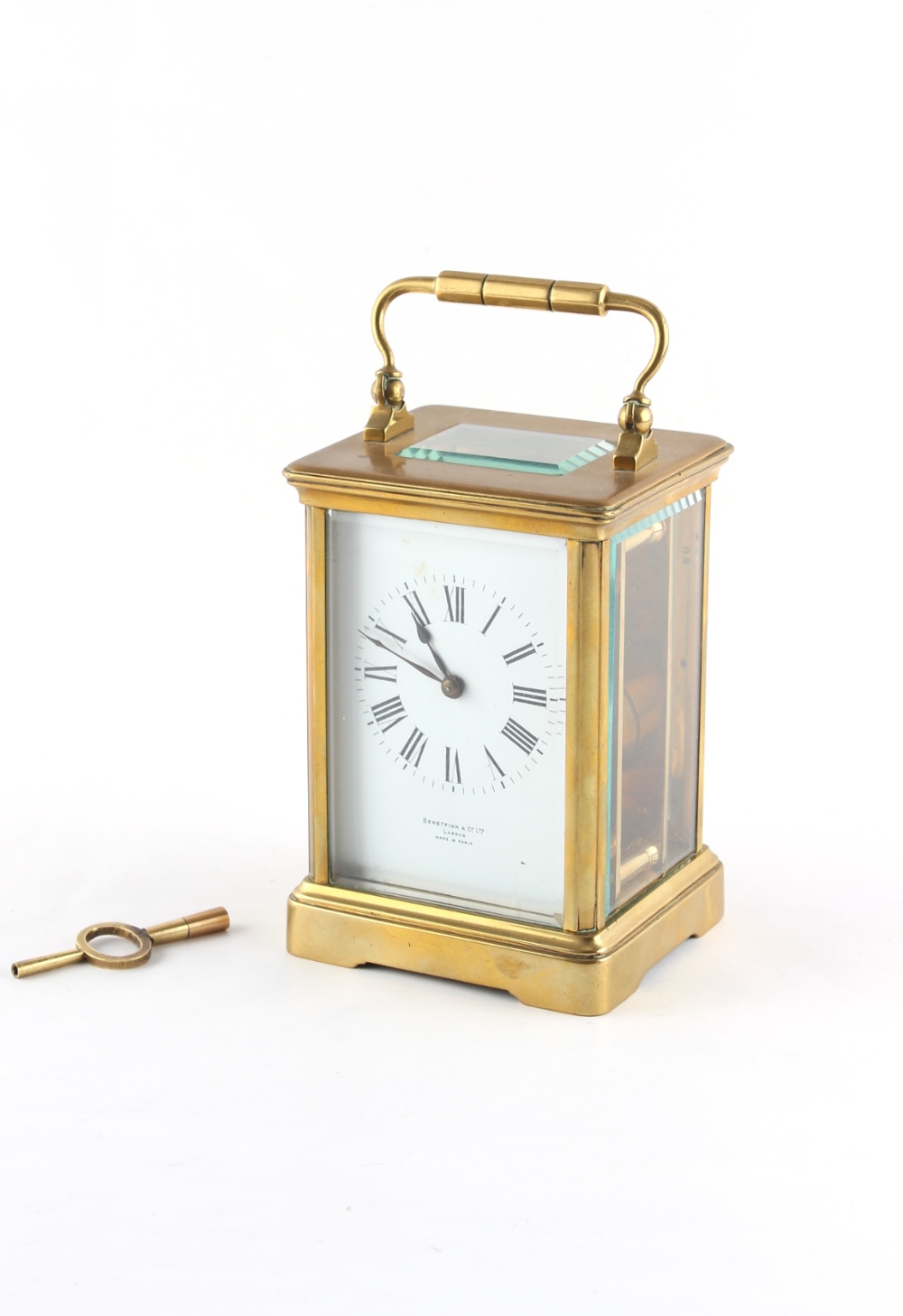 Property of a deceased estate - a late 19th / early 20th century French brass corniche cased