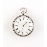 The Henry & Tricia Byrom Collection - a George IV silver open faced pocket watch, the fusee movement