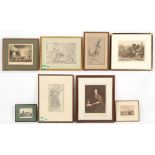 Property of a gentleman of title - eight assorted framed prints including GILLRAY, James - '