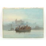 Property of a gentleman of title - Dutch School, 19th century - A DUTCH RIVER SCENE WITH FIGURES