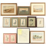 Property of a lady - eleven assorted pictures & prints including Elliot Henry Marten (fl.1886-