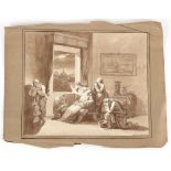 Property of a gentleman of title - Bartolomeo Pinelli (1781-1835) - 'MORTE DI CORINNA' - wash