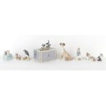 Property of a deceased estate - a group of seven Lladro figures, one with box, the tallest 7.