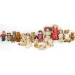 Property of a deceased estate - a collection of early 20th century bisque headed dolls including