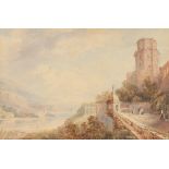 Property of a gentleman - English school, 19th century - AN ITALIANATE VIEW - watercolour, 4.55 by