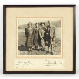 Property of a lady - Royal autograph - a photograph of King George VI, Queen Elizabeth, Princess