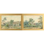 Property of a gentleman - Albert Dunington (1860-1928) - VILLAGE SCENES - a pair, watercolours, each