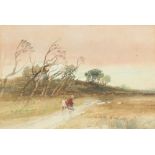 Property of a lady - English school, late 19th / early 20th century - AUTUMN LANDSCAPE WITH