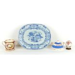 Property of a gentleman - a Victorian gilt decorated burgundy ground porcelain two handled mug,