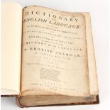 Property of a gentleman of title - JOHNSON, Samuel - 'A Dictionary of the English Language' - two