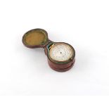 Property of a lady - a pocket barometer/ thermometer & compass, double sided, by M. Aronsberg & Co.,