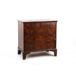 Property of a gentleman - an early 18th century Queen Anne walnut chest of two short & three long