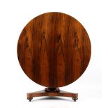 Property of a deceased estate - a William IV rosewood circular tilt-top dining table, circa 1835,