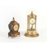 Property of a gentleman - a late 19th century French Boulle style mantel clock, the two train