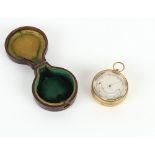 Property of a gentleman - an early 20th century pocket barometer & thermometer, in working order, in