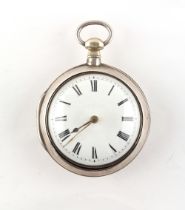 The Henry & Tricia Byrom Collection - a George III silver pair cased pocket watch, the verge