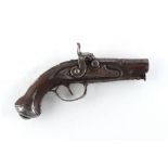 Property of a gentleman - an early 19th century percussion cap pocket pistol, the underside of the
