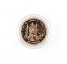 Property of a deceased estate - gold coin - a 1993 Cook Islands 50 Dollars coin commemorating 500