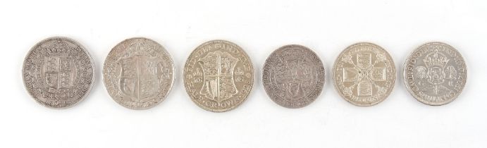 Property of a deceased estate - a coin collection - half crowns -1887 Queen Victoria jubilee head,